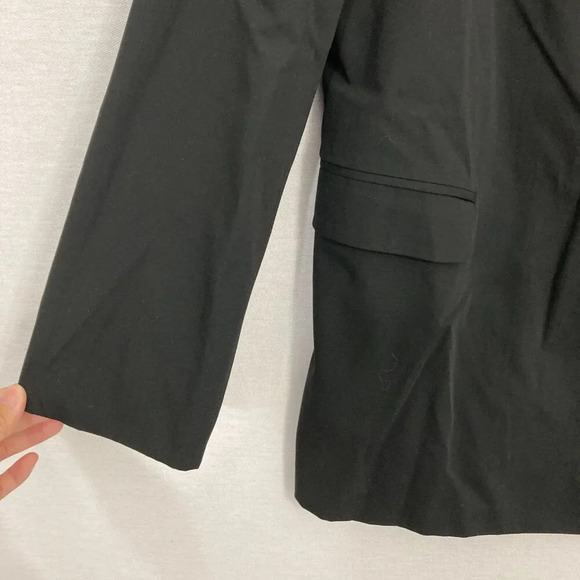 J. Crew Women's Black Wool Blend Long Line Jacket Blazer size 14 Office Career - Picture 4 of 10
